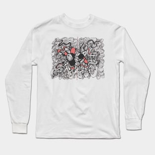 Abstract doodle capsule art Long Sleeve T-Shirt